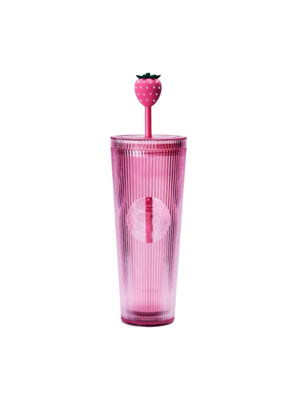 STARBUCKS 🍓 Pink Pleated Plastic Cold Cup